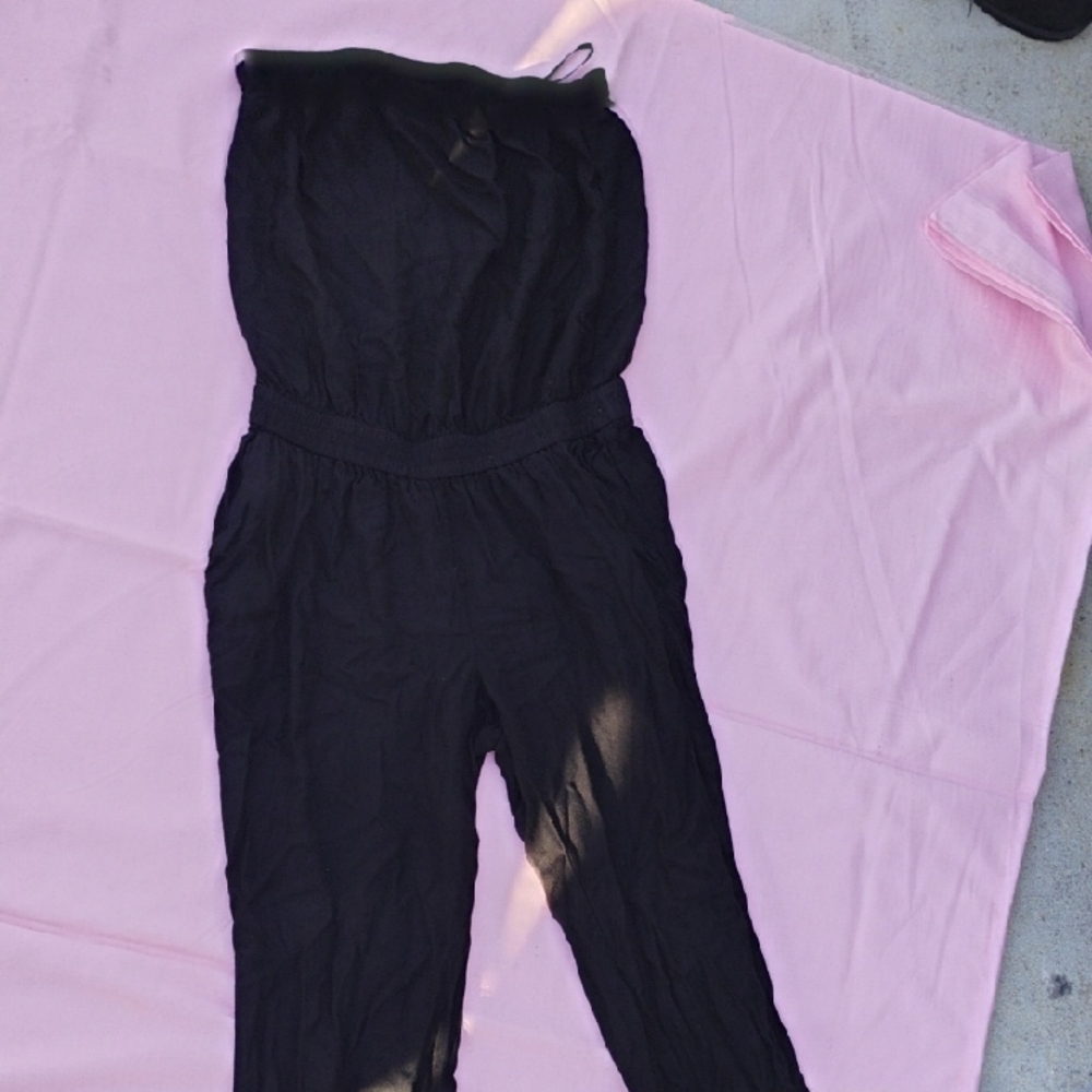 Talula Chic Black Strapless Jumpsuit